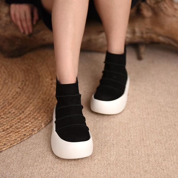 boots artmu original genuine leather women platform zip pleated shoe thick heel round toe ankle leisure ladies, Black
boots artmu original genuine leather women platform zip pleated shoe thick heel round toe ankle leisure ladies, Black