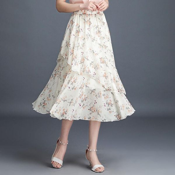 skirts 2021 summer women chiffon a-line elastic high waist ruffles pleated ladies 2 layered cake floral printed z107, Black
skirts 2021 summer women chiffon a-line elastic high waist ruffles pleated ladies 2 layered cake floral printed z107, Black