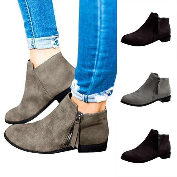 boots women's fashion ankle booties low heel western side zipper pointed toe solid color female shoes plus size m50#, Black
boots women's fashion ankle booties low heel western side zipper pointed toe solid color female shoes plus size m50#, Black