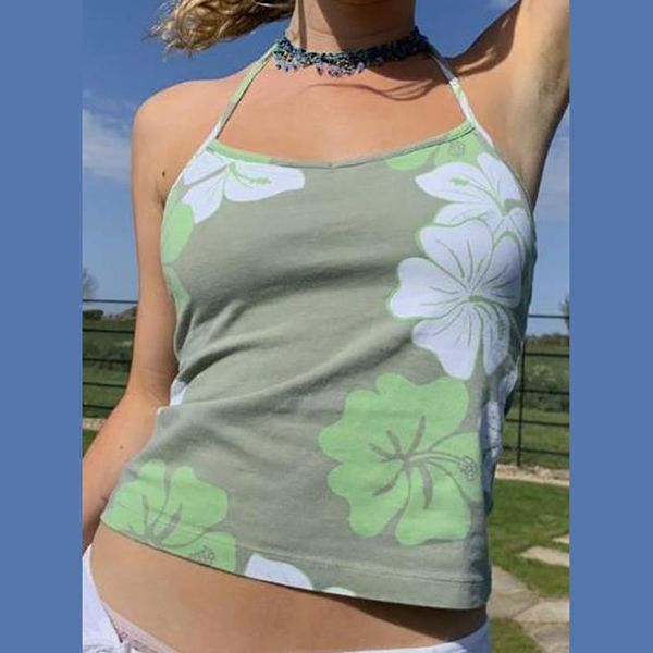 women's tanks & camis ladies summer backless camisole floral printing hanging neck sleeveless slim base shirt crop women female, White
women's tanks & camis ladies summer backless camisole floral printing hanging neck sleeveless slim base shirt crop women female, White