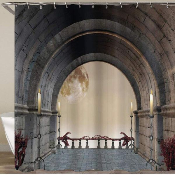 shower curtain,middle age balcony of stone castle with candles renaissance inspired vintage design print,polyester fabric
shower curtain,middle age balcony of stone castle with candles renaissance inspired vintage design print,polyester fabric