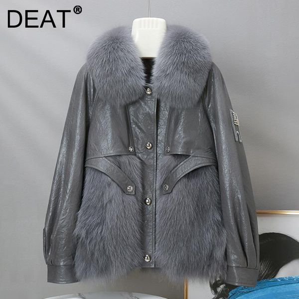 women's fur & faux deat thick warm high qualit natural jacket lapel long sleeve coat fashion tide winter 2021 19d4636, Black
women's fur & faux deat thick warm high qualit natural jacket lapel long sleeve coat fashion tide winter 2021 19d4636, Black