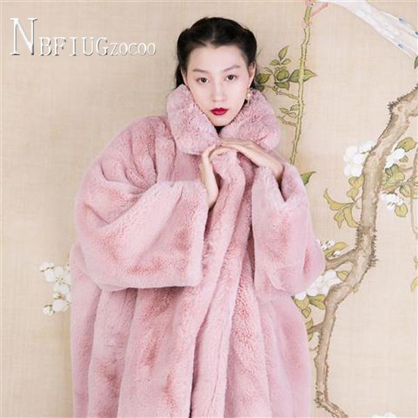 women's fur & faux pink black grey colors thick warm women coat m- long style female plush overcoat 
women's fur & faux pink black grey colors thick warm women coat m- long style female plush overcoat