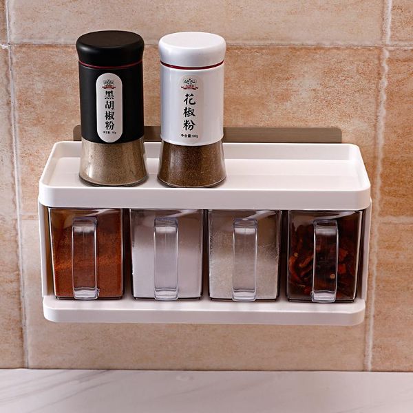 storage bottles & jars kitchen goods shelf salt pot non-punching condiment box wall hanging set
storage bottles & jars kitchen goods shelf salt pot non-punching condiment box wall hanging set