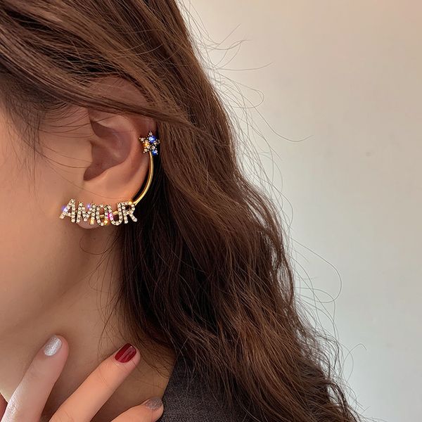 925 silver needle letter amour nail ear bone clip designer east gate versatile fashion net red tide earrings female
925 silver needle letter amour nail ear bone clip designer east gate versatile fashion net red tide earrings female