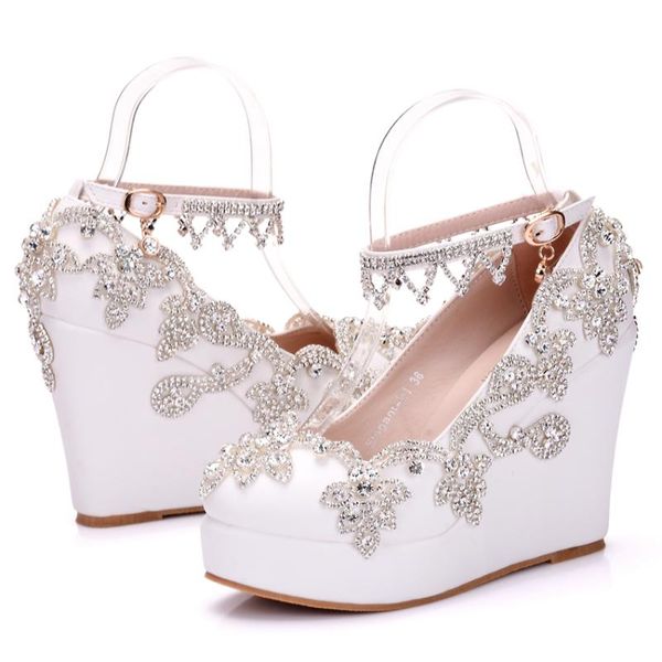 dress shoes 2021 spring and summer korean women's high heels diamond flower slope with waterproof platform nightclub wedding, Black
dress shoes 2021 spring and summer korean women's high heels diamond flower slope with waterproof platform nightclub wedding, Black