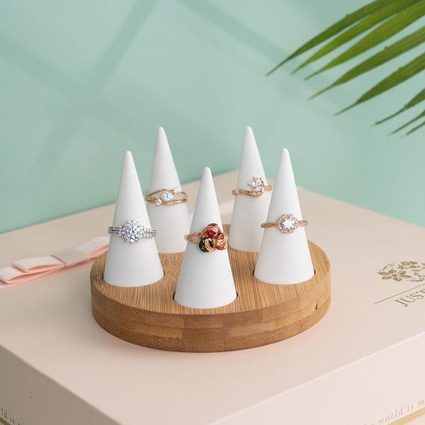 jewelry pouches, bags 5pcs/set ring display rack bamboo white cone holder stand organizer storage showcase trays, Pink;blue
jewelry pouches, bags 5pcs/set ring display rack bamboo white cone holder stand organizer storage showcase trays, Pink;blue