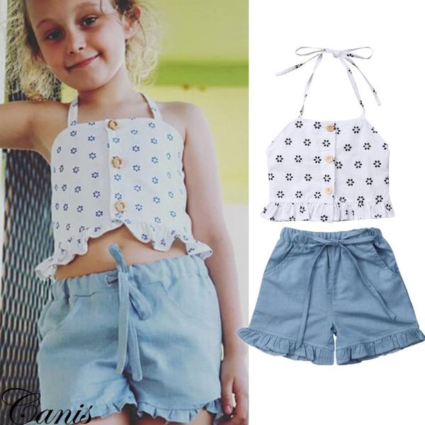clothing sets toddler kid baby girl clothes strap floral shirt denim shorts pants outfits, White
clothing sets toddler kid baby girl clothes strap floral shirt denim shorts pants outfits, White
