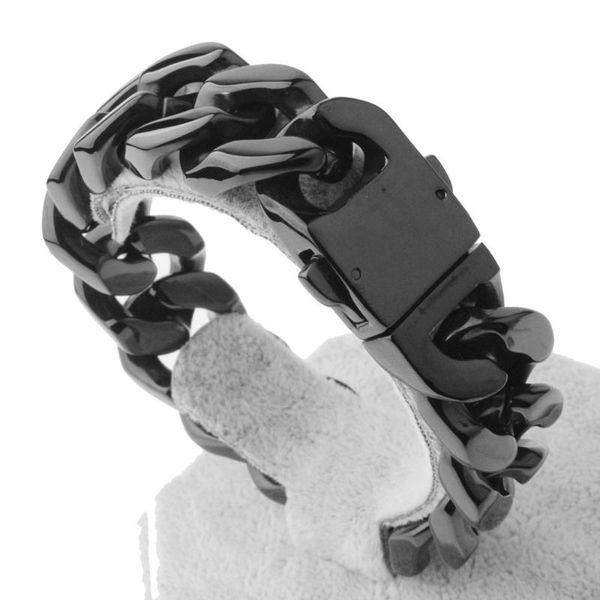 black tone bracelet for men punk hip hop 316l stainless steel curb cuban link chain jewelry gift 20mm wide link,
black tone bracelet for men punk hip hop 316l stainless steel curb cuban link chain jewelry gift 20mm wide link,