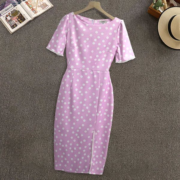 pink color with white polka dot retro dresses for women vestido ropa mujer side slit stretch sheath office wear 210527, Black;gray
pink color with white polka dot retro dresses for women vestido ropa mujer side slit stretch sheath office wear 210527, Black;gray