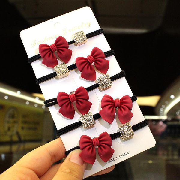 hair clips & barrettes 10pc/lot fashion red bow tie rhinestone rope elastic scrunchie bands rubber band for girls accessories, Golden;silver
hair clips & barrettes 10pc/lot fashion red bow tie rhinestone rope elastic scrunchie bands rubber band for girls accessories, Golden;silver