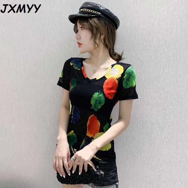 summer new fashion v-neck short-sleeved printed t-shirt women's slim slimming women's leopard print short-sleeves 210412, White
summer new fashion v-neck short-sleeved printed t-shirt women's slim slimming women's leopard print short-sleeves 210412, White