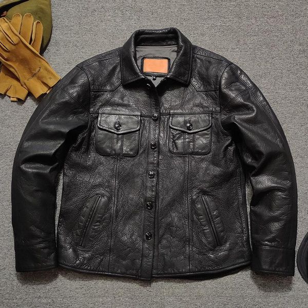 men's leather & faux yr.men black rough goatskin pattern jacket.japanese style.slim fashion coat.natural quality cloth
men's leather & faux yr.men black rough goatskin pattern jacket.japanese style.slim fashion coat.natural quality cloth