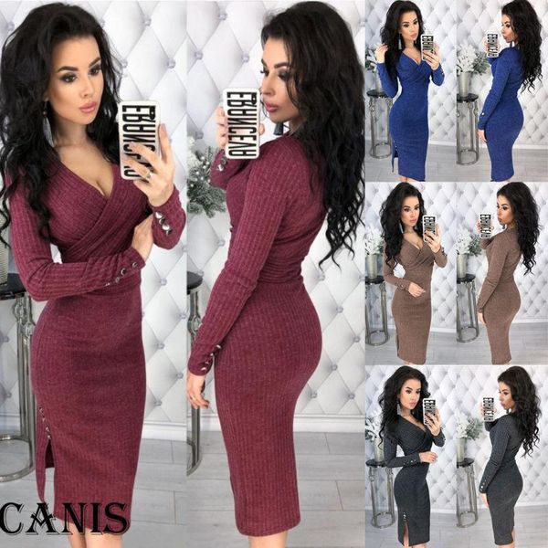 casual dresses fashion women winter knitted sweater bodycon deep v neck long pencil party dress shirt 2021, Black;gray
casual dresses fashion women winter knitted sweater bodycon deep v neck long pencil party dress shirt 2021, Black;gray