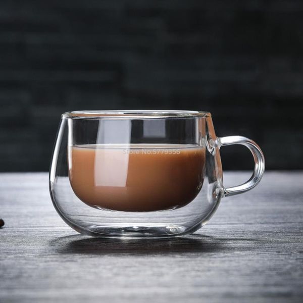 150ml double wall glass cup heat resistant tea coffee mug with handle portable transparent beer whiskey wine glasses
150ml double wall glass cup heat resistant tea coffee mug with handle portable transparent beer whiskey wine glasses