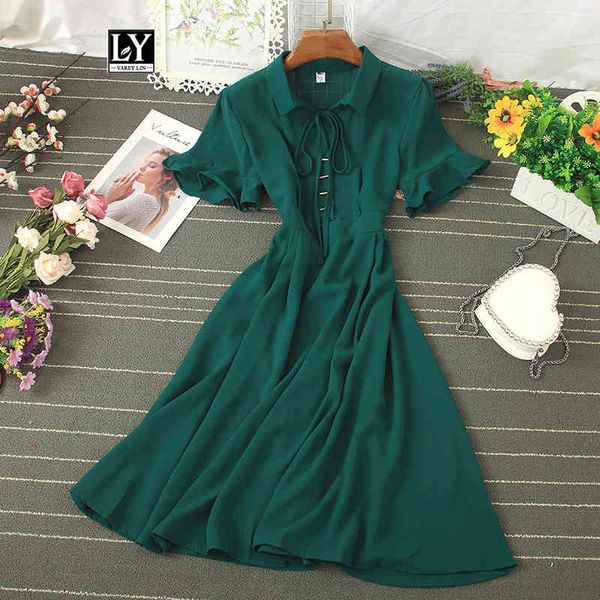 dresses women summer butterfly sleeve midi ruffled lace-up button chiffon dress female slim high waist dresses, Black;gray
dresses women summer butterfly sleeve midi ruffled lace-up button chiffon dress female slim high waist dresses, Black;gray