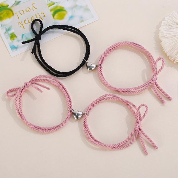 tennis fashion 2pcs/set magnetic couple bracelets elastic rope paired braclet with magnet heart love braslet gifts for couples pulseras, Golden;silver
tennis fashion 2pcs/set magnetic couple bracelets elastic rope paired braclet with magnet heart love braslet gifts for couples pulseras, Golden;silver