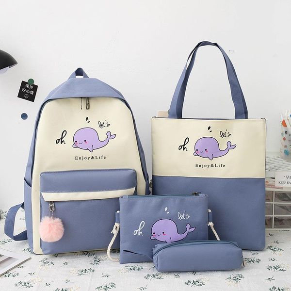 school bags 4 pcs set large capacity backpacks women kawaii students preppy nylon bag for teenager girl sweet schoolbag travel cartoon
school bags 4 pcs set large capacity backpacks women kawaii students preppy nylon bag for teenager girl sweet schoolbag travel cartoon