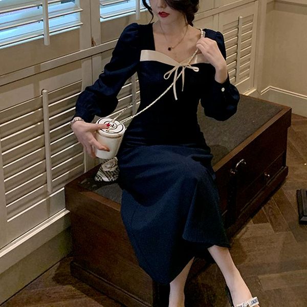 casual dresses elegant midi dress women korean fashion office lady patchwork long sleeve fall slim bodycon for 2021, Black;gray
casual dresses elegant midi dress women korean fashion office lady patchwork long sleeve fall slim bodycon for 2021, Black;gray