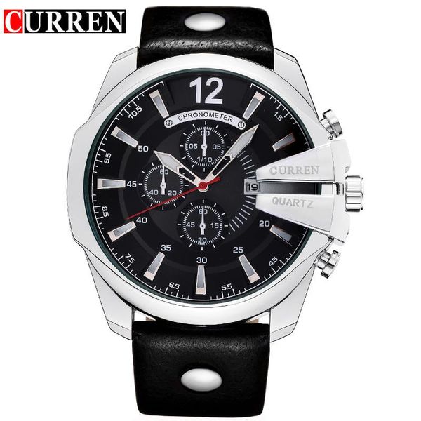 wristwatches curren 8176 men watches gold male watch fashion leather strap outdoor casual sport wristwatch with big dial, Slivery;brown
wristwatches curren 8176 men watches gold male watch fashion leather strap outdoor casual sport wristwatch with big dial, Slivery;brown