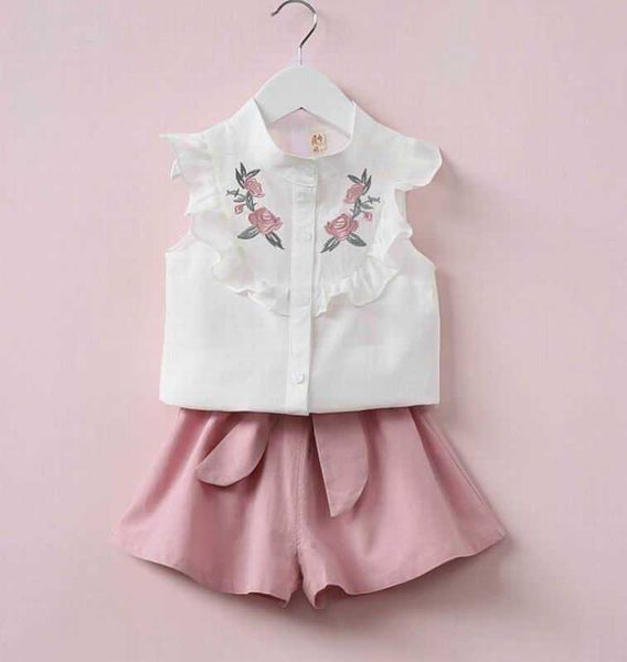 summer girl sets baby flower embroidered shirt+bow shorts 2pcs outfits suit clothes 2-6y lt025 210610, White
summer girl sets baby flower embroidered shirt+bow shorts 2pcs outfits suit clothes 2-6y lt025 210610, White