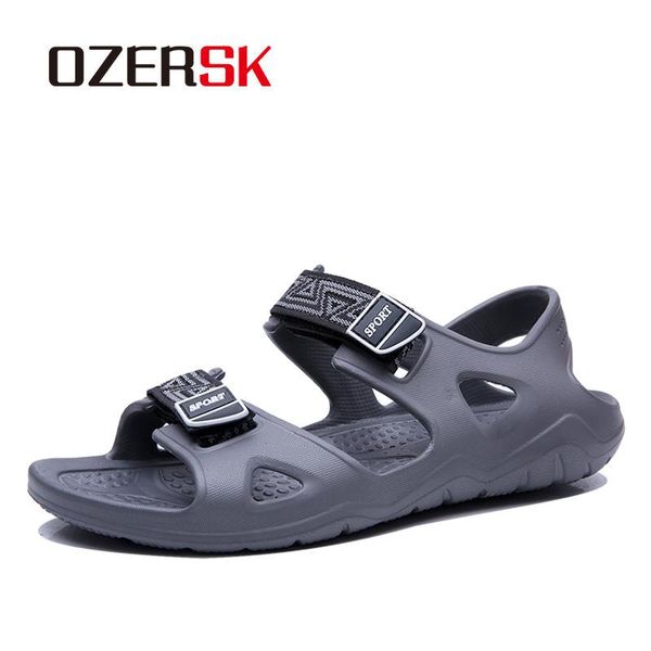 sandals ozersk 2021 summer men's breathable men black shoes casual beach soft bottom size 40~45
