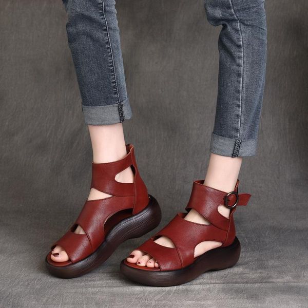 boots women leather sandals 5 cm high heels fish mouth 2021 summer shoes femal retro ankle handmade genuine leathe 2, Black
boots women leather sandals 5 cm high heels fish mouth 2021 summer shoes femal retro ankle handmade genuine leathe 2, Black