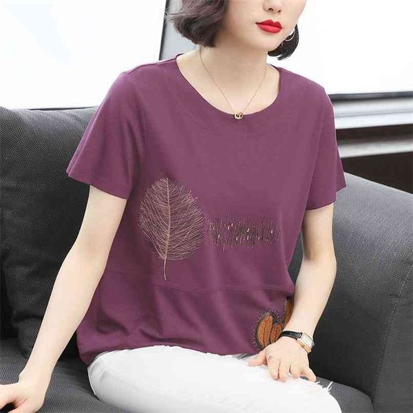 summer women's tshirts loose cotton short sleeve t-shirt casual plus size embroidered 4xl 210708, White
summer women's tshirts loose cotton short sleeve t-shirt casual plus size embroidered 4xl 210708, White