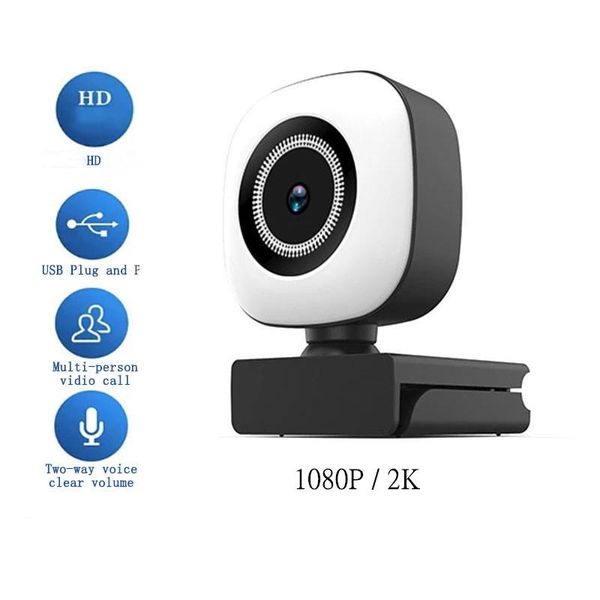 webcams 2k/1080p mini webcam auto focus usb computer pc camera for living broadcast beautifying with ring fill light
webcams 2k/1080p mini webcam auto focus usb computer pc camera for living broadcast beautifying with ring fill light