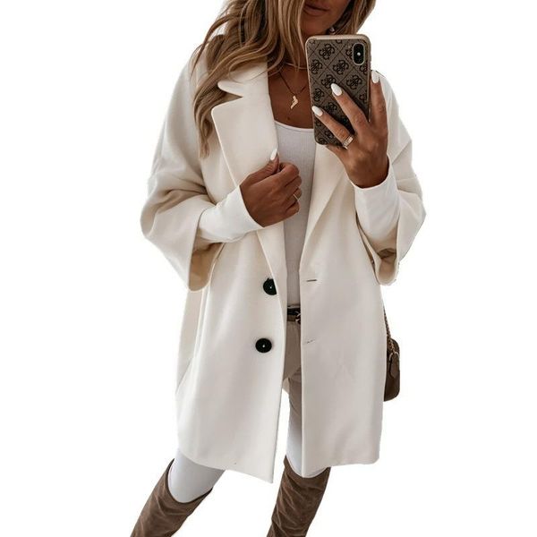 women's jackets autumn and winter casual business warm slim seven sleeve button lapel pocket long wool coat coats women, Black;brown
women's jackets autumn and winter casual business warm slim seven sleeve button lapel pocket long wool coat coats women, Black;brown