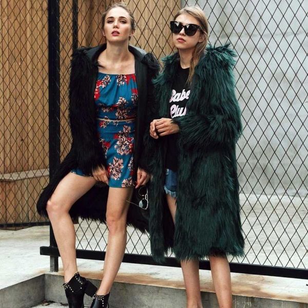 women's fur & faux women fashion coat warmed parka fall/winter girl chic overcoat, Black
women's fur & faux women fashion coat warmed parka fall/winter girl chic overcoat, Black