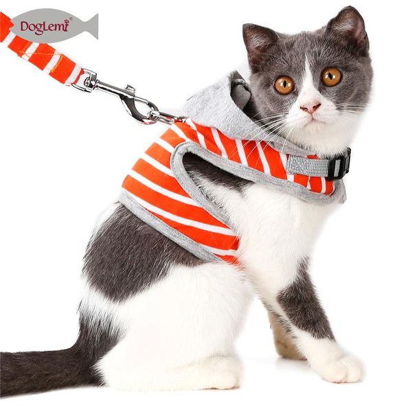 cat collars & leads breathable harness and leash vest pet soft stripe cotton collar traction rope for walking training
cat collars & leads breathable harness and leash vest pet soft stripe cotton collar traction rope for walking training