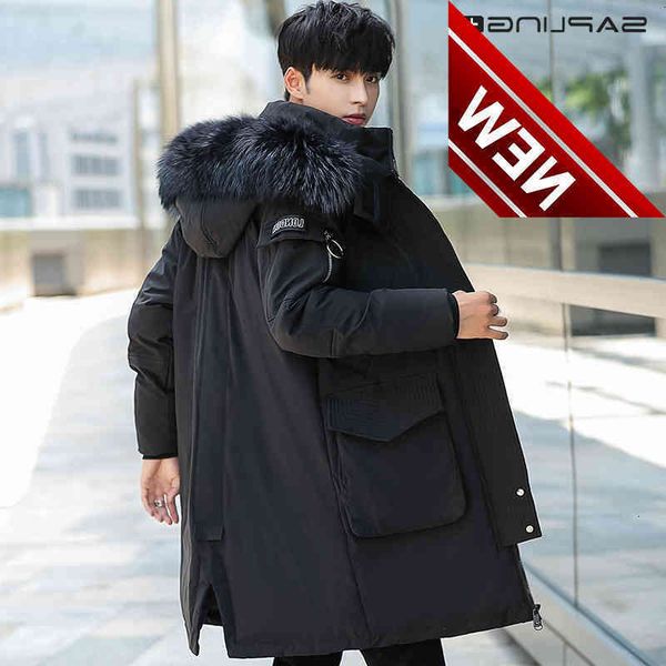 -30 degree winter jackets men's parkas keep warm thicken down coat windbreakers male hooded fur collar long outdoor wear, Black
-30 degree winter jackets men's parkas keep warm thicken down coat windbreakers male hooded fur collar long outdoor wear, Black