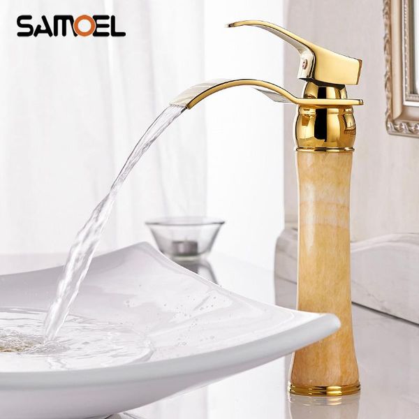 bathroom sink faucets luxury brass deck mount golden marble mixers gold waterfall washbasin cold water tap m1037
bathroom sink faucets luxury brass deck mount golden marble mixers gold waterfall washbasin cold water tap m1037