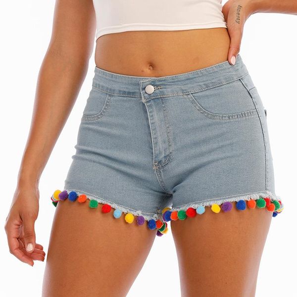 women's jeans 2021 fashion women shorts denim colorful ball decoration casual push up skinny short pants for nightclub party, Blue
women's jeans 2021 fashion women shorts denim colorful ball decoration casual push up skinny short pants for nightclub party, Blue