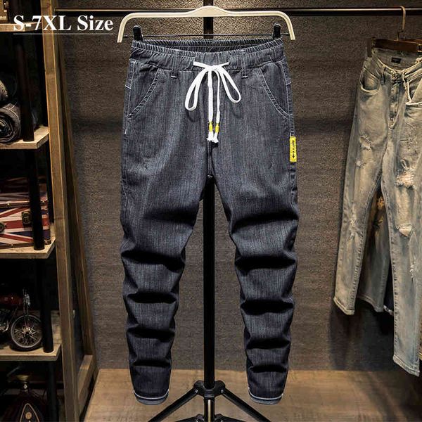 men's jeans autumn streetwear elastic waist fashion casual harlan fit pants black denim trousers plus size 5xl 6xl 7xl p3rh, Blue
men's jeans autumn streetwear elastic waist fashion casual harlan fit pants black denim trousers plus size 5xl 6xl 7xl p3rh, Blue