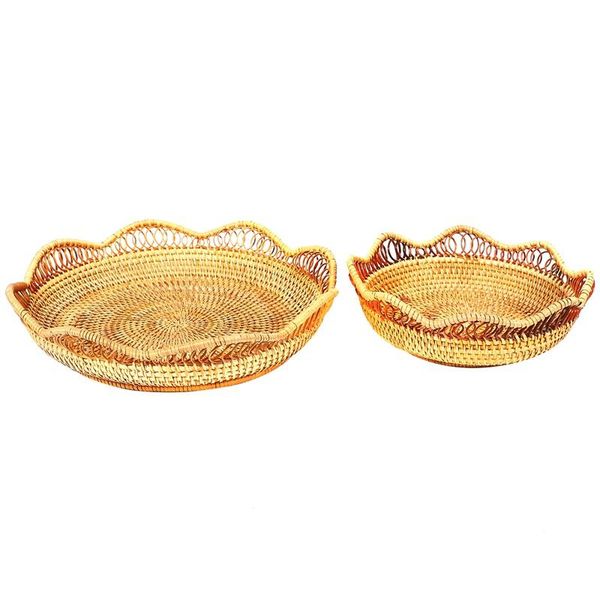 storage baskets handmade food fruit rattan basket flower shape round dessert plate kitchen bread serving organizer, 2 pcs
storage baskets handmade food fruit rattan basket flower shape round dessert plate kitchen bread serving organizer, 2 pcs