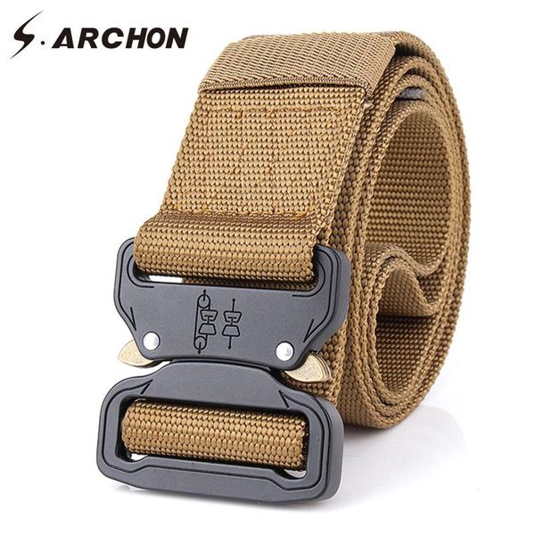 s.archon us army military equipment tactical nylon belts men metal buckle soldier swat combat belt survival paintball waist, Black;brown
s.archon us army military equipment tactical nylon belts men metal buckle soldier swat combat belt survival paintball waist, Black;brown