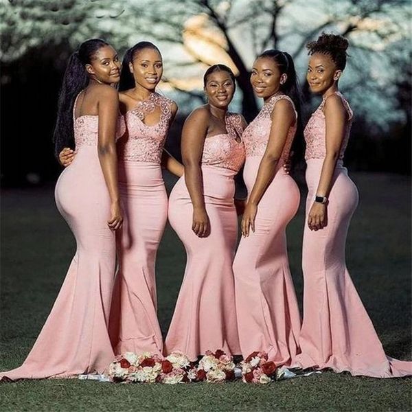 romantic pink one shoulder bridesmaid dresses south african mermaid satin beaded sequins long country garden prom evening party dress, White;pink
romantic pink one shoulder bridesmaid dresses south african mermaid satin beaded sequins long country garden prom evening party dress, White;pink