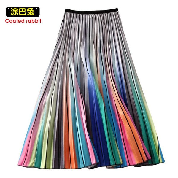 skirts cr woman high waist pleated skirt spring summer rainbow lady elastic a line midi mid calf long, Black
skirts cr woman high waist pleated skirt spring summer rainbow lady elastic a line midi mid calf long, Black