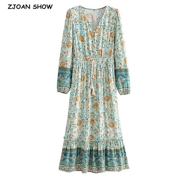 bohemia buttons v neck location floral print boho long sleeve dress woman tassel strappy lacing up waist holiday dresses 210429, Black;gray
bohemia buttons v neck location floral print boho long sleeve dress woman tassel strappy lacing up waist holiday dresses 210429, Black;gray