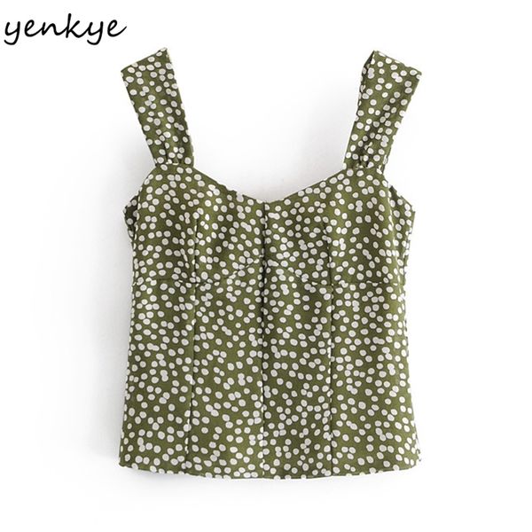 vintage polka dot green tank women v neck sleeveless crop female holiday summer chiffon s 210514, White
vintage polka dot green tank women v neck sleeveless crop female holiday summer chiffon s 210514, White