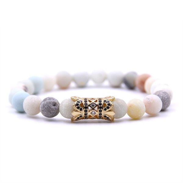 matte multicolor 8mm stone bracelet pave cz 4 color flower tube for men&women charm gift creative jewelry beaded, strands, Black
matte multicolor 8mm stone bracelet pave cz 4 color flower tube for men&women charm gift creative jewelry beaded, strands, Black