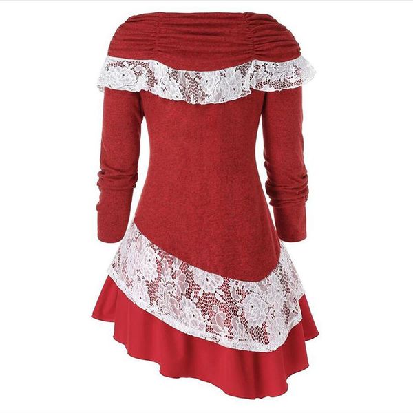casual dresses lace stitching irregular lady holiday party dress christmas elegant solid fashion long sleeve o-neck women, Black;gray
casual dresses lace stitching irregular lady holiday party dress christmas elegant solid fashion long sleeve o-neck women, Black;gray