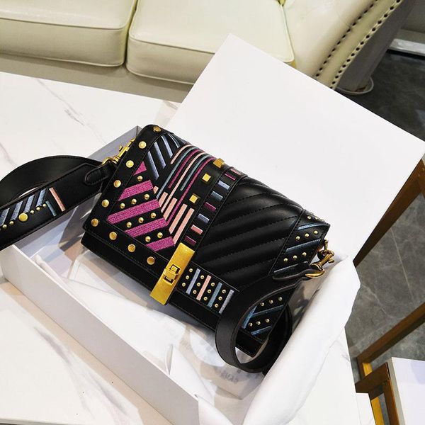 evening bags 2021 fashion all-match leather rivet wide shoulder strap satchels lady chain small square bag purses and handbags
evening bags 2021 fashion all-match leather rivet wide shoulder strap satchels lady chain small square bag purses and handbags