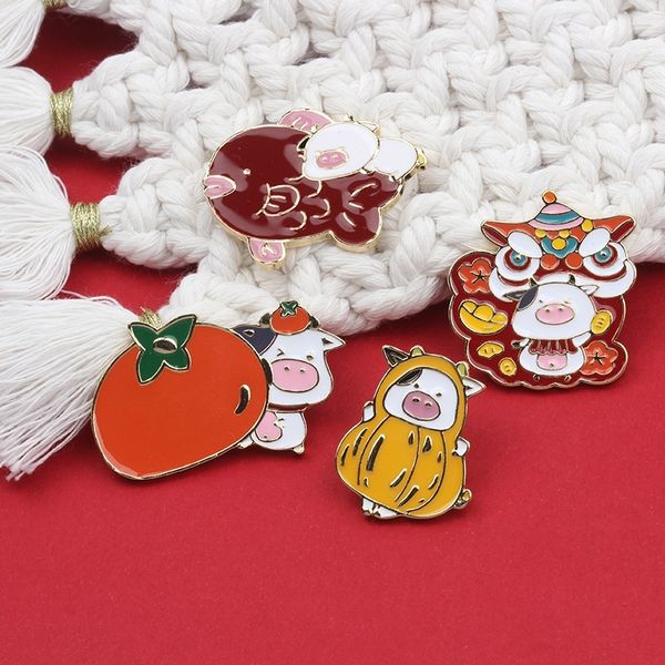Sq06 year brooches 's year of the ox cute brooch accessories badge clothing cartoon metal badge light proof pins clothing accessories versat, Gray
Sq06 year brooches 's year of the ox cute brooch accessories badge clothing cartoon metal badge light proof pins clothing accessories versat, Gray