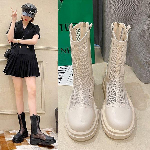 boots women's shoes summer thick-soled platform sole net anti-collision breathable, Black
boots women's shoes summer thick-soled platform sole net anti-collision breathable, Black