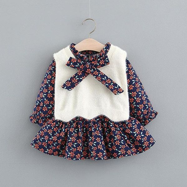 girl's dresses 2021 spring and autumn female baby floral bow long-sleeved dress suit sweater girl vest princess two-piece, Red;yellow
girl's dresses 2021 spring and autumn female baby floral bow long-sleeved dress suit sweater girl vest princess two-piece, Red;yellow