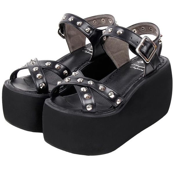 sandals angelic imprint woman girl lolita cosplay punk shoes lady high heels pumps women princess summer dress rivets pu 972, Black
sandals angelic imprint woman girl lolita cosplay punk shoes lady high heels pumps women princess summer dress rivets pu 972, Black
