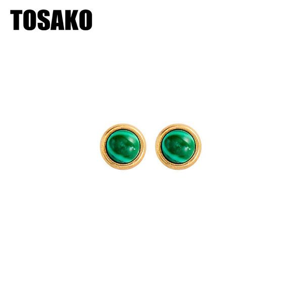 stud tosako titanium steel gold plated earrings natural stone malachite green, Golden;silver
stud tosako titanium steel gold plated earrings natural stone malachite green, Golden;silver